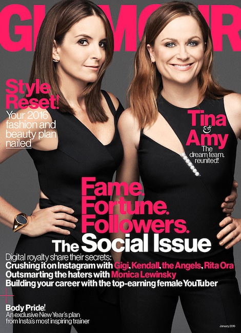 Amy Poehler, Tina Fey, Glamour January Issue